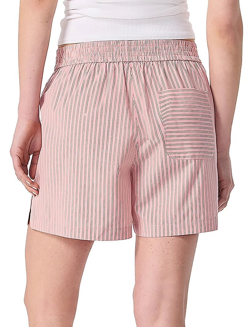 Emma Striped Cotton Poplin Shorts