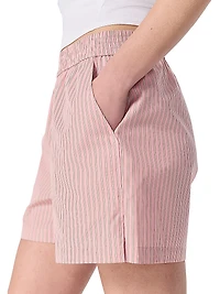 Emma Striped Cotton Poplin Shorts
