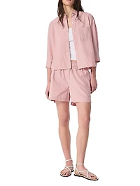 Emma Striped Cotton Poplin Shorts