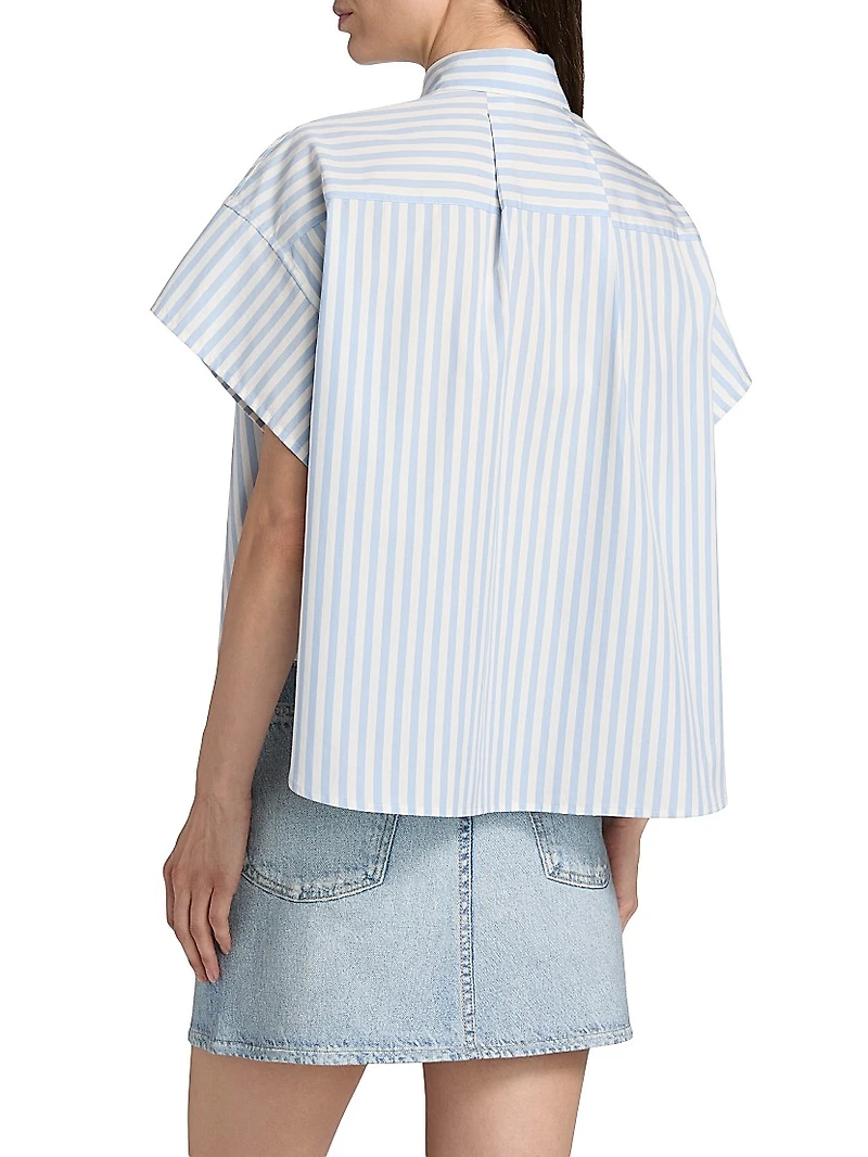 Martha Striped Cotton Poplin Boxy Shirt