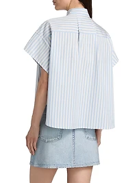 Martha Striped Cotton Poplin Boxy Shirt