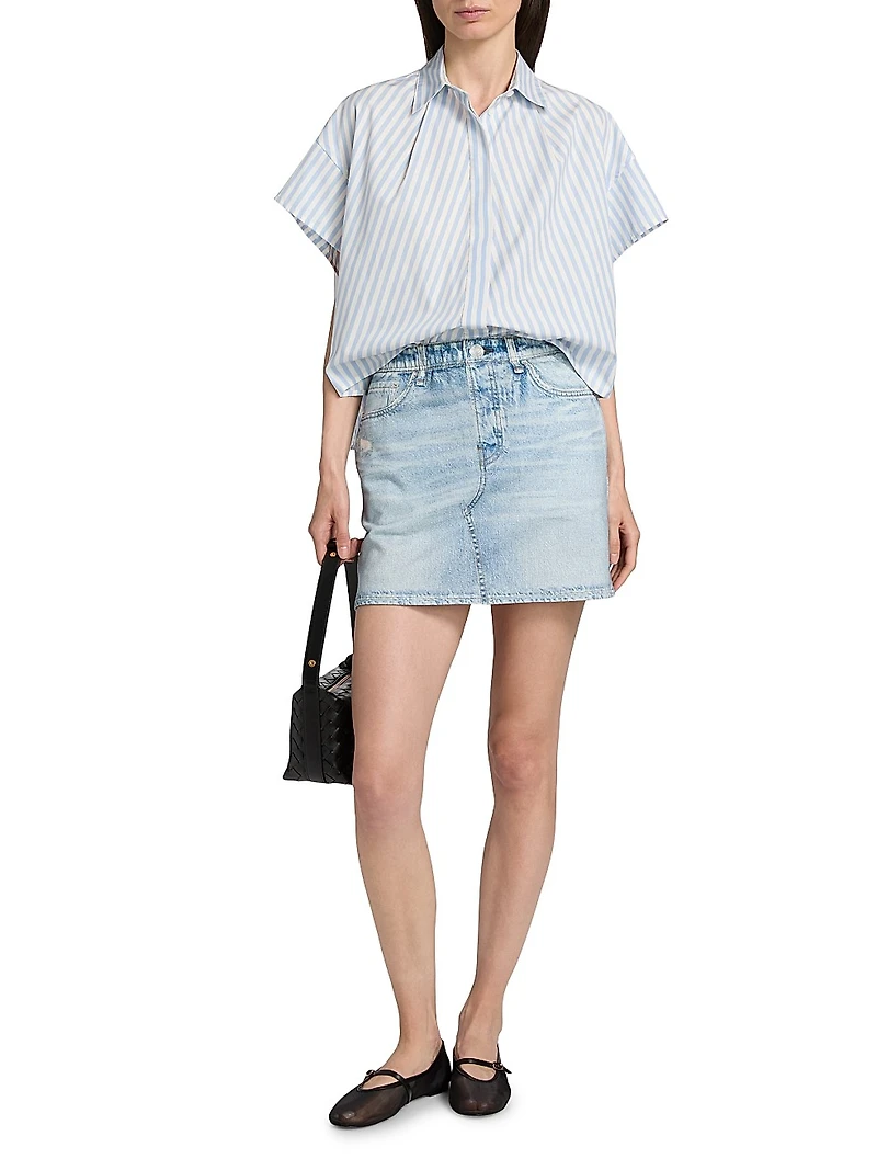 Martha Striped Cotton Poplin Boxy Shirt