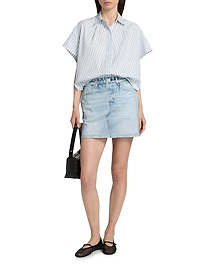 Martha Striped Cotton Poplin Boxy Shirt