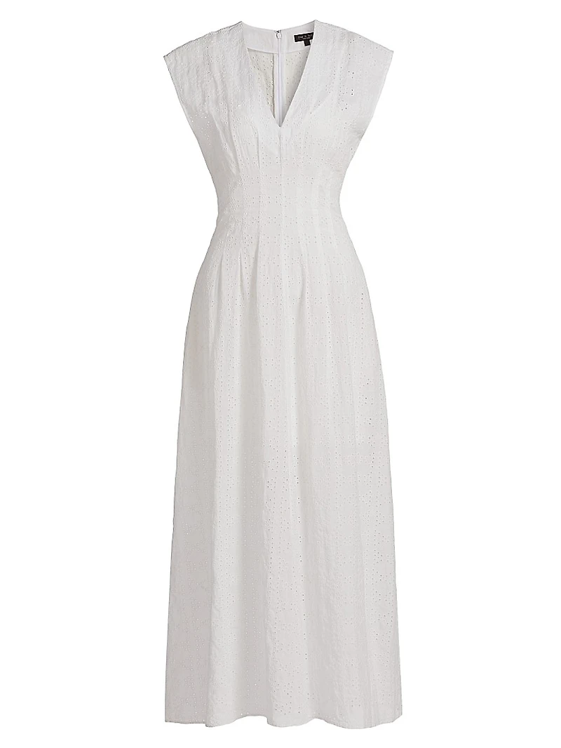 Ines Schiffli Eyelet Embroidered Dress