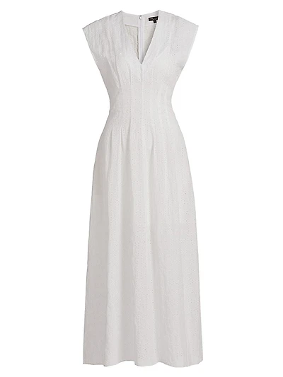 Ines Schiffli Eyelet Embroidered Dress