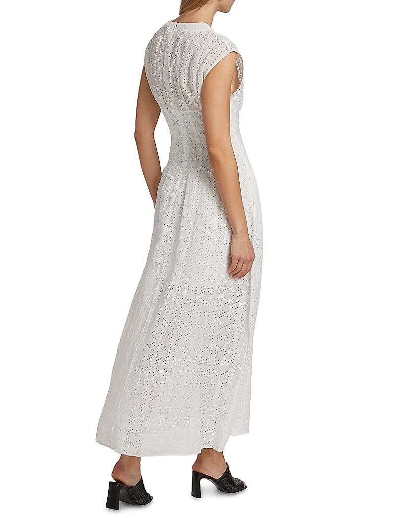 Ines Schiffli Eyelet Embroidered Dress