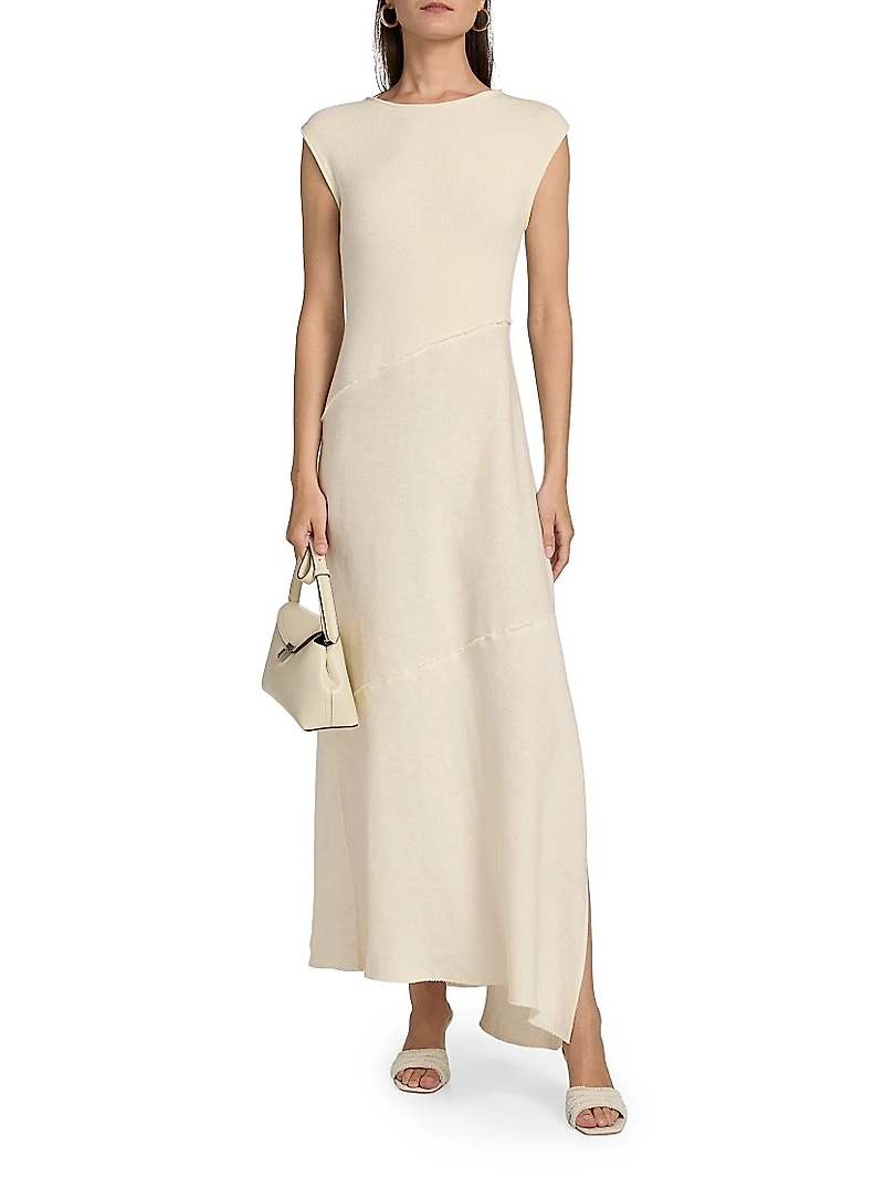 Lina Cotton-Blend Knit Maxi Dress