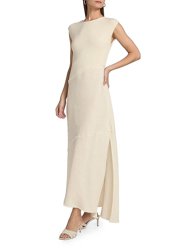 Lina Cotton-Blend Knit Maxi Dress