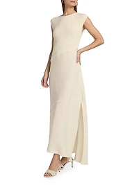 Lina Cotton-Blend Knit Maxi Dress