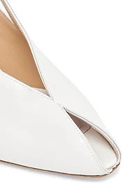 Arcadia 95MM Leather Peep-Toe Pumps