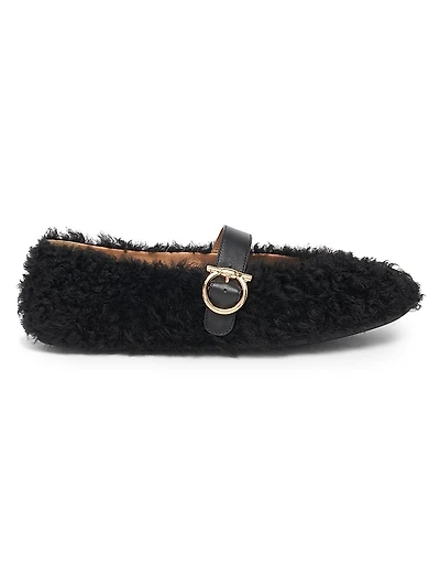 Nena Wool Buckle Flats