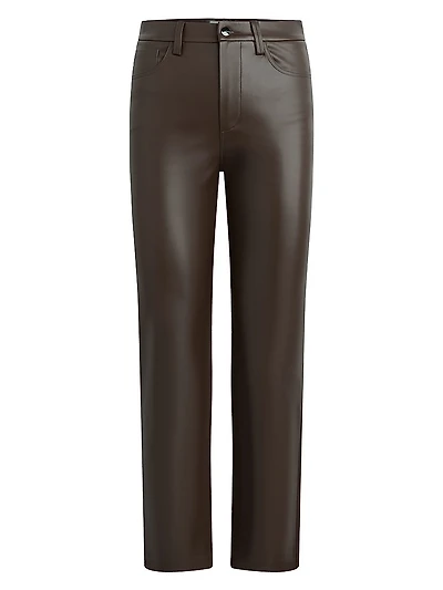 The Lyra Faux Leather Slim-Leg Ankle Crop Pants