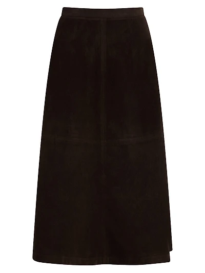 The Tavi Vegan Suede Midi-Skirt