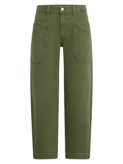 The Double-Pocket Mid-Rise Barrel Jeans