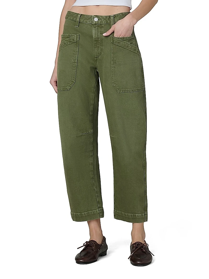 The Double-Pocket Mid-Rise Barrel Jeans
