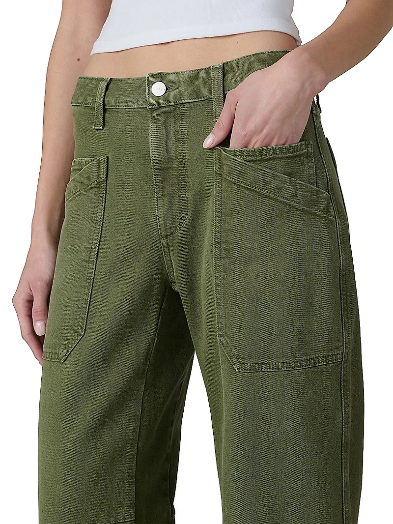 The Double-Pocket Mid-Rise Barrel Jeans