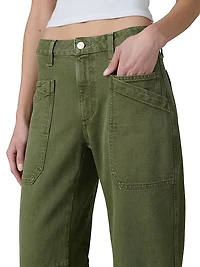 The Double-Pocket Mid-Rise Barrel Jeans