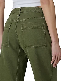 The Double-Pocket Mid-Rise Barrel Jeans