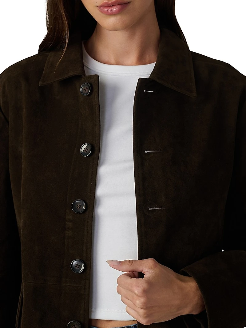 Faux-Suede Chore Coat