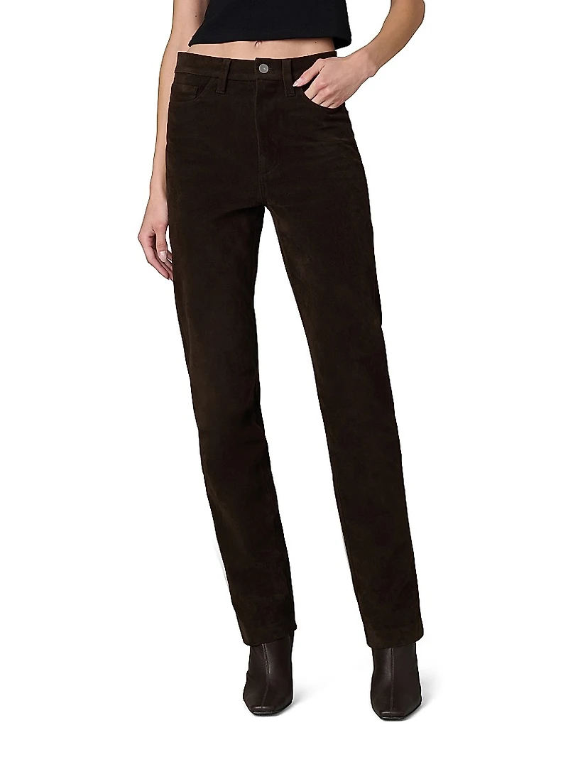 The Margot 32'' Vegan Suede Slim Pants