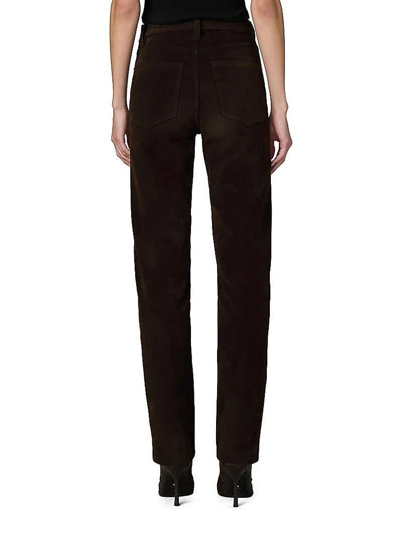 The Margot 32'' Vegan Suede Slim Pants