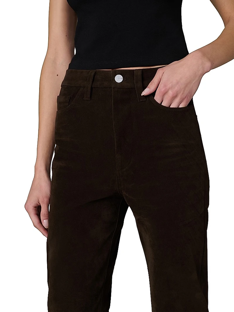 The Margot 32'' Vegan Suede Slim Pants