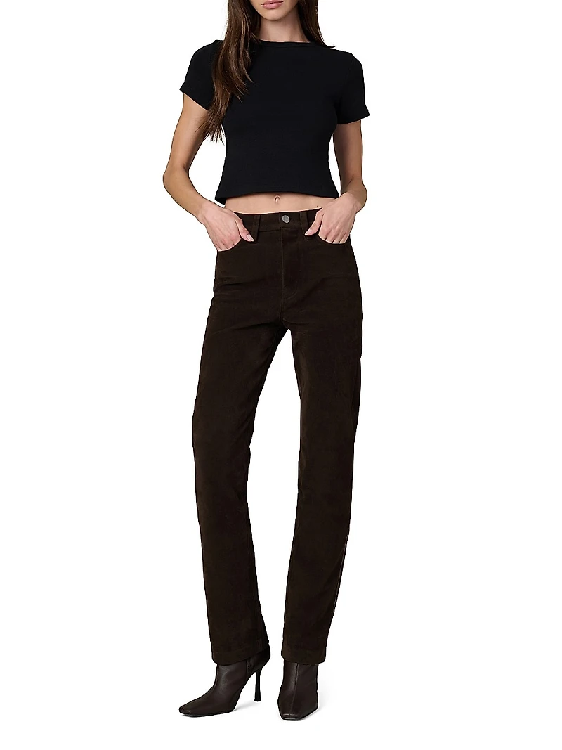 The Margot 32'' Vegan Suede Slim Pants