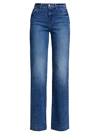 ONLY AT SAKS. Clayton High-Rise Wide-Leg Jeans