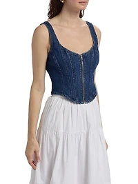 Elysia Denim Corset Tank