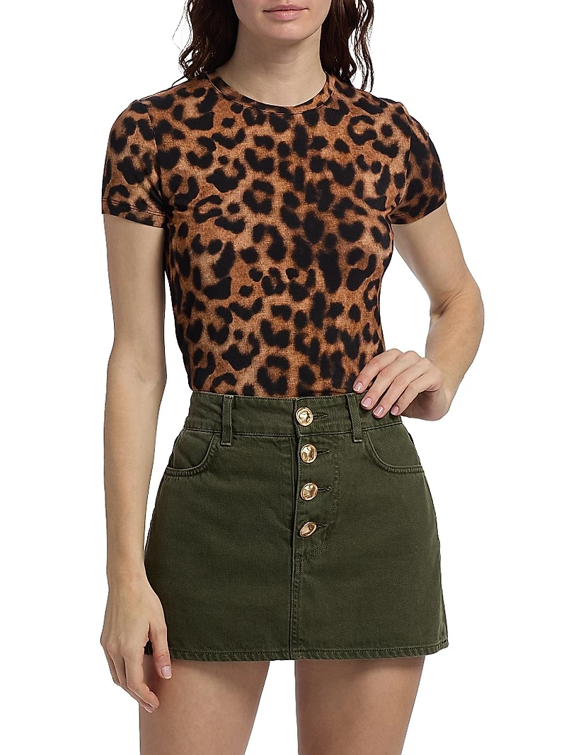 Ressi Leopard Crewneck T-Shirt