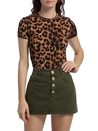 Ressi Leopard Crewneck T-Shirt
