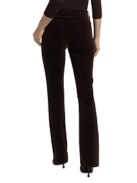 Stevie High-Rise Straight-Fit Velveteen Pants