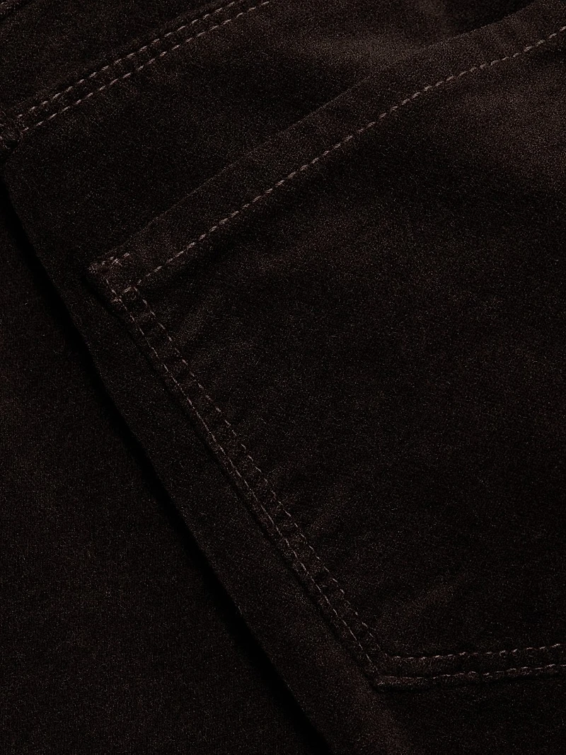 Stevie High-Rise Straight-Fit Velveteen Pants
