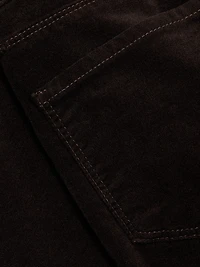 Stevie High-Rise Straight-Fit Velveteen Pants