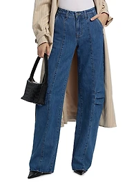 Zara Rodeo Barrel-Leg Jeans
