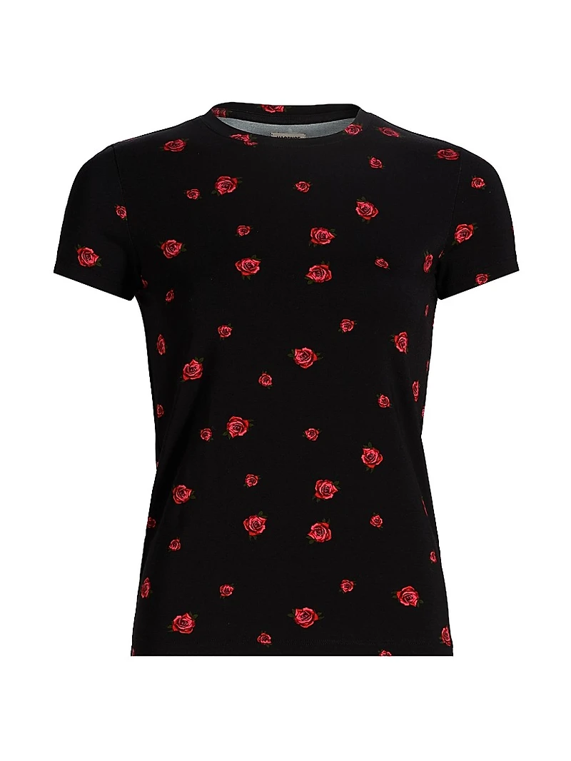 Ressi Rose-Print Crewneck Top