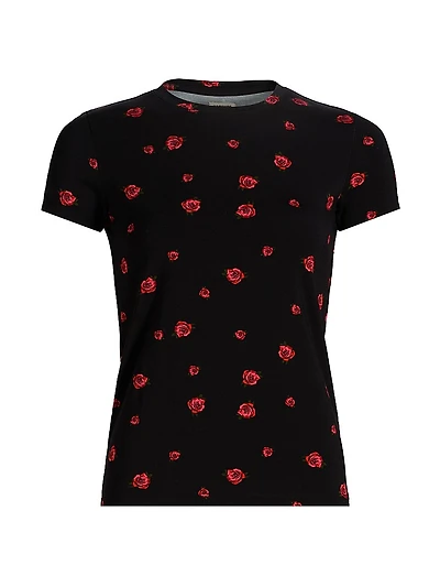 Ressi Rose-Print Crewneck Top