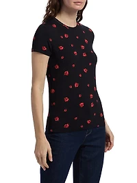 Ressi Rose-Print Crewneck Top