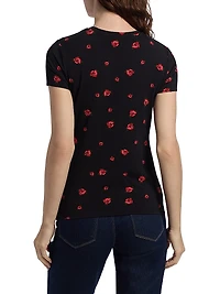 Ressi Rose-Print Crewneck Top