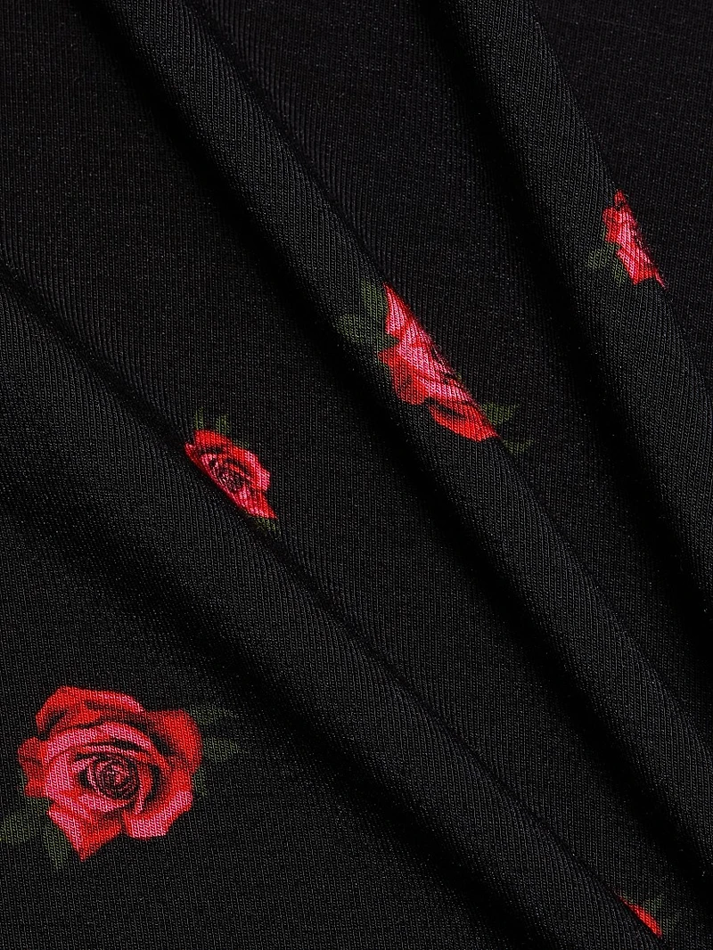 Ressi Rose-Print Crewneck Top