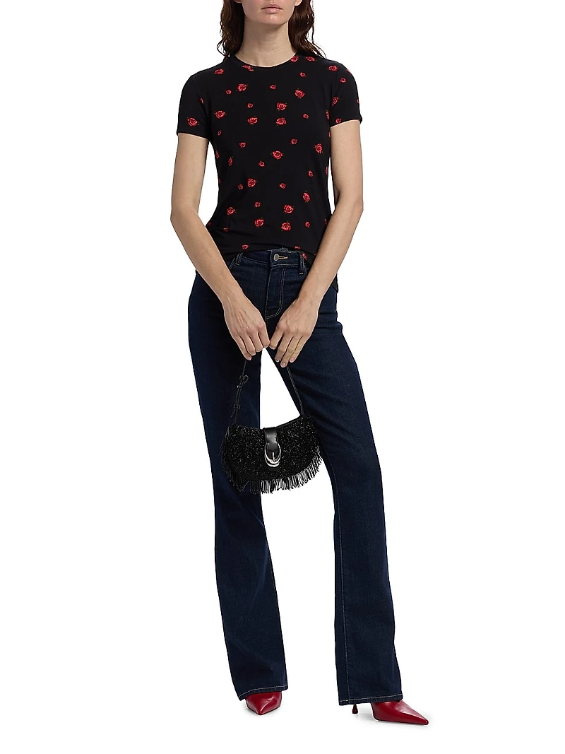 Ressi Rose-Print Crewneck Top