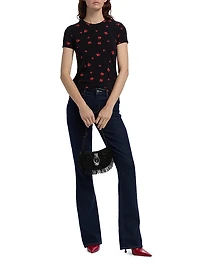 Ressi Rose-Print Crewneck Top