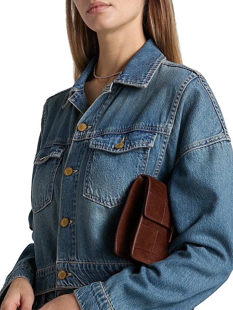 Vianney Hi-Lo Cropped Denim Jacket