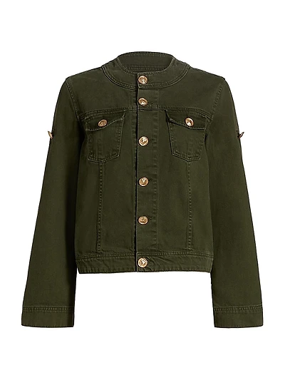 Anouk Collarless Denim Jacket