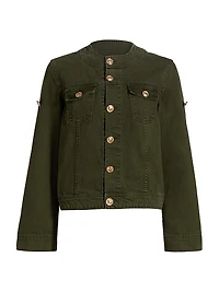 Anouk Collarless Denim Jacket