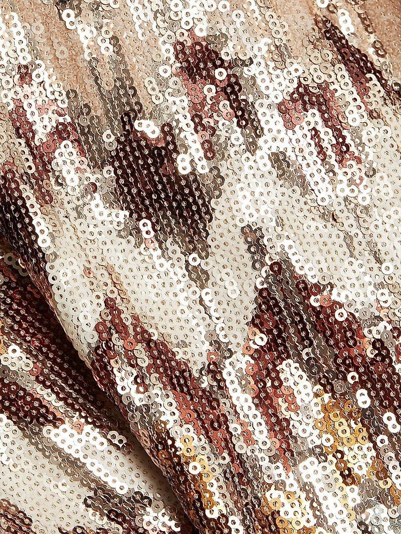 Caden Sequined Chevron Minidress