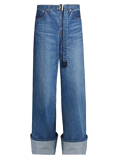 Levi's x Sacai Belted Wide-Leg Jeans