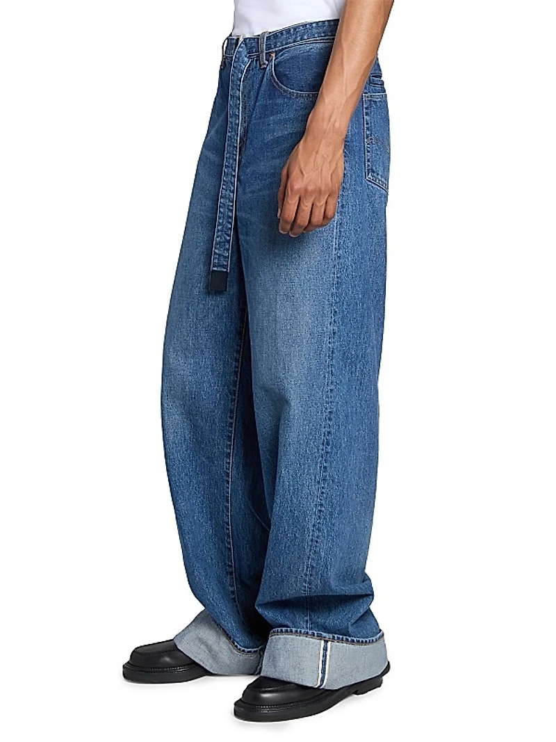 Levi's x Sacai Belted Wide-Leg Jeans