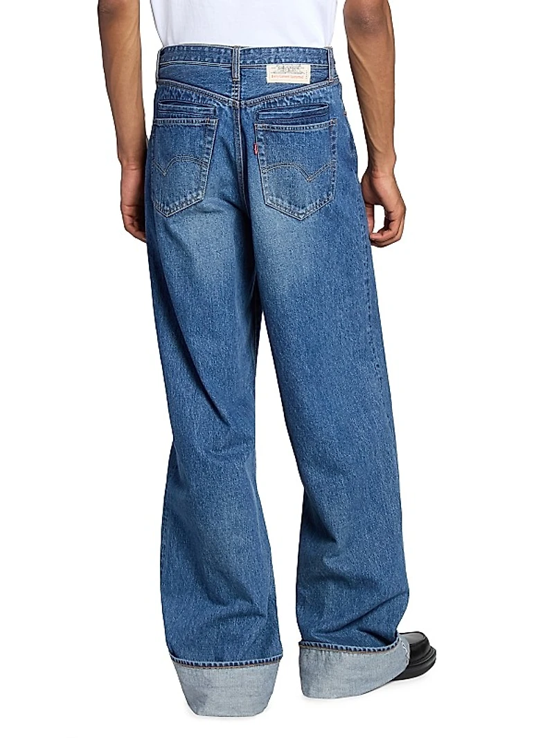 Levi's x Sacai Belted Wide-Leg Jeans