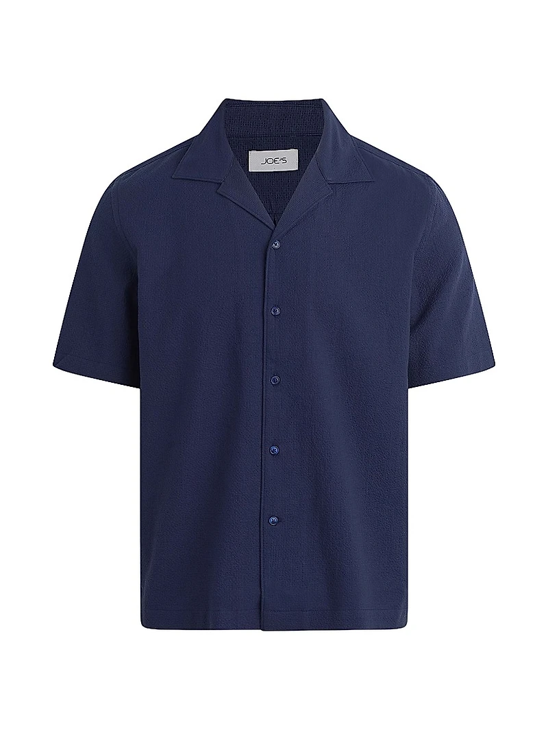 Seersucker Camp Short-Sleeve Shirt